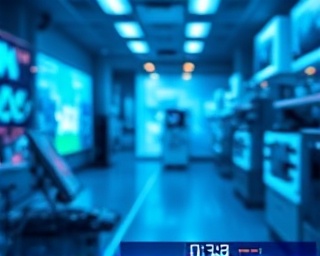 engaging testingoptimization Tools, in action, interfacing systems, photorealistic, futuristic tech lab with holograms, highly detailed, floating digital interfaces, depth of field, chrome and electric blue, diffused led lighting, shot with a 50mm lens.